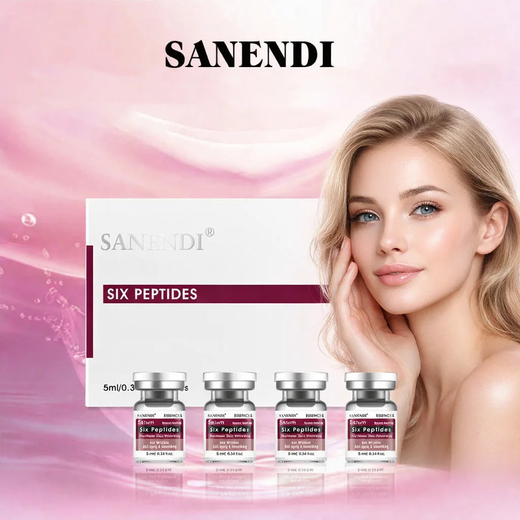 SANENDI Hyaluronic Acid Serum Six Peptides Vitamin C Essence Korean Skin Care Liquid Solution Hydrate Beauty Product 5ml 10 vial