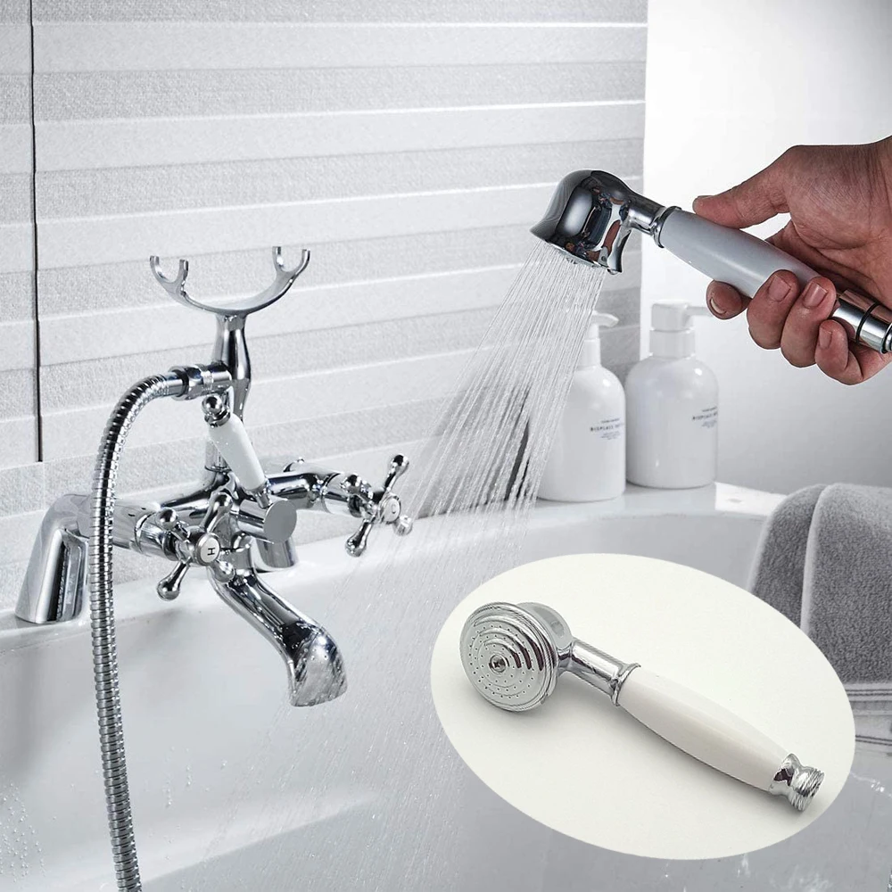 AntiqueVictorianStyleShowerHeadTelephoneBathroomHandheldShower
