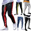 2023 new Mens Joggers Casual Pants Fitness Sweatpants Sports Track Pants Mens Zipper Drawstring Pants Black Gyms Trousers 2