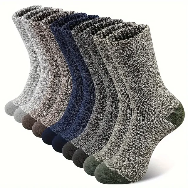 5 paires de chaussettes en laine mérinos pour hommes, chaussettes de randonnée super épaisses, chaussettes thermiques pour temps froid 1