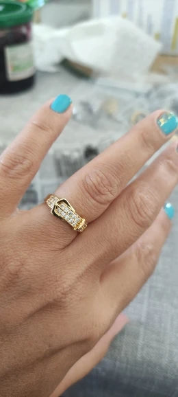 Fashion Gold Color Stainless Steel Rings photo review