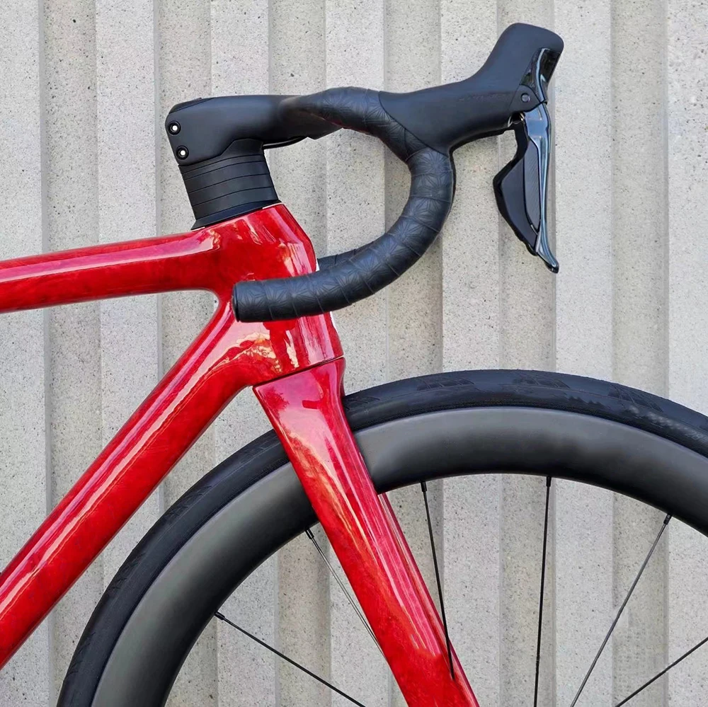 Road Carbon Bike Frame 700c Full Internal Carbon Routing Road Disc Frameset Design Bicycle Frame Handlebar
