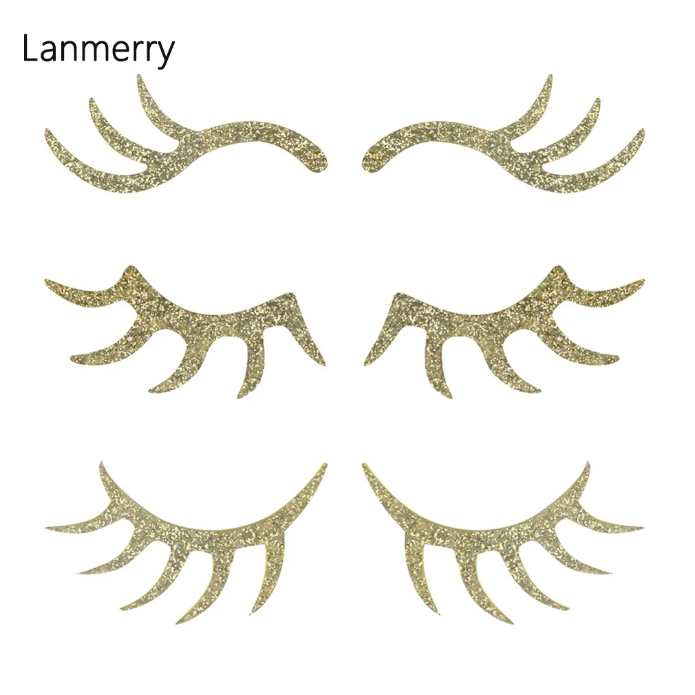 20pcs/lot 55mm Unicorn Sleepy Eyelash For Girls 2022 Princess Unicorn Birthday Party Decoration Kids DIY Hair Accessories