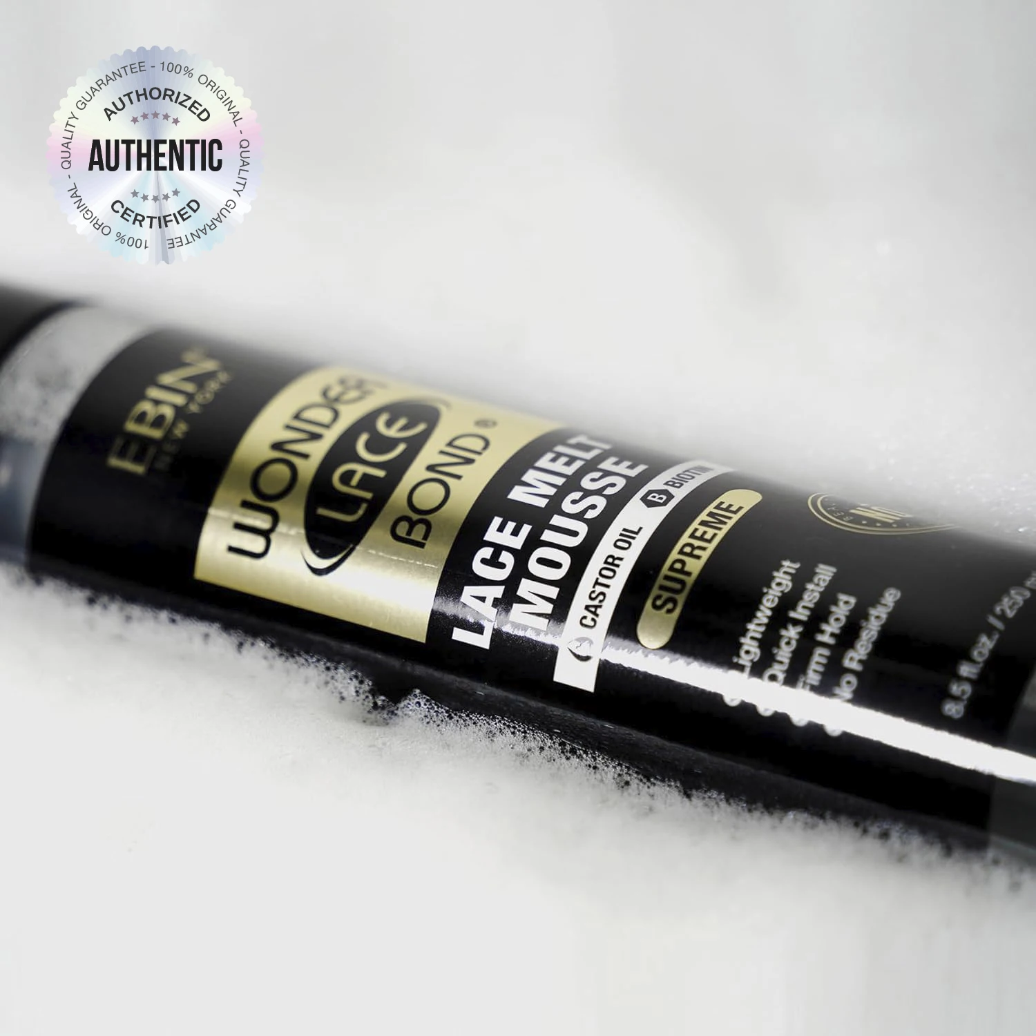 Ebin New York Wonder Lace Bond Lace Melt Mousse Supreme 8.5oz/ 250ml - Maximum Hold, Ideal for Seamless Lace Melts 2