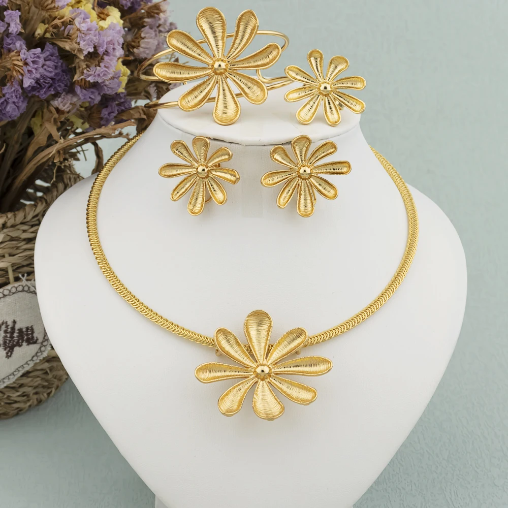 Dubai Bridal Jewelry Set Women Gold Women Jewelry Set Luxury Dubai