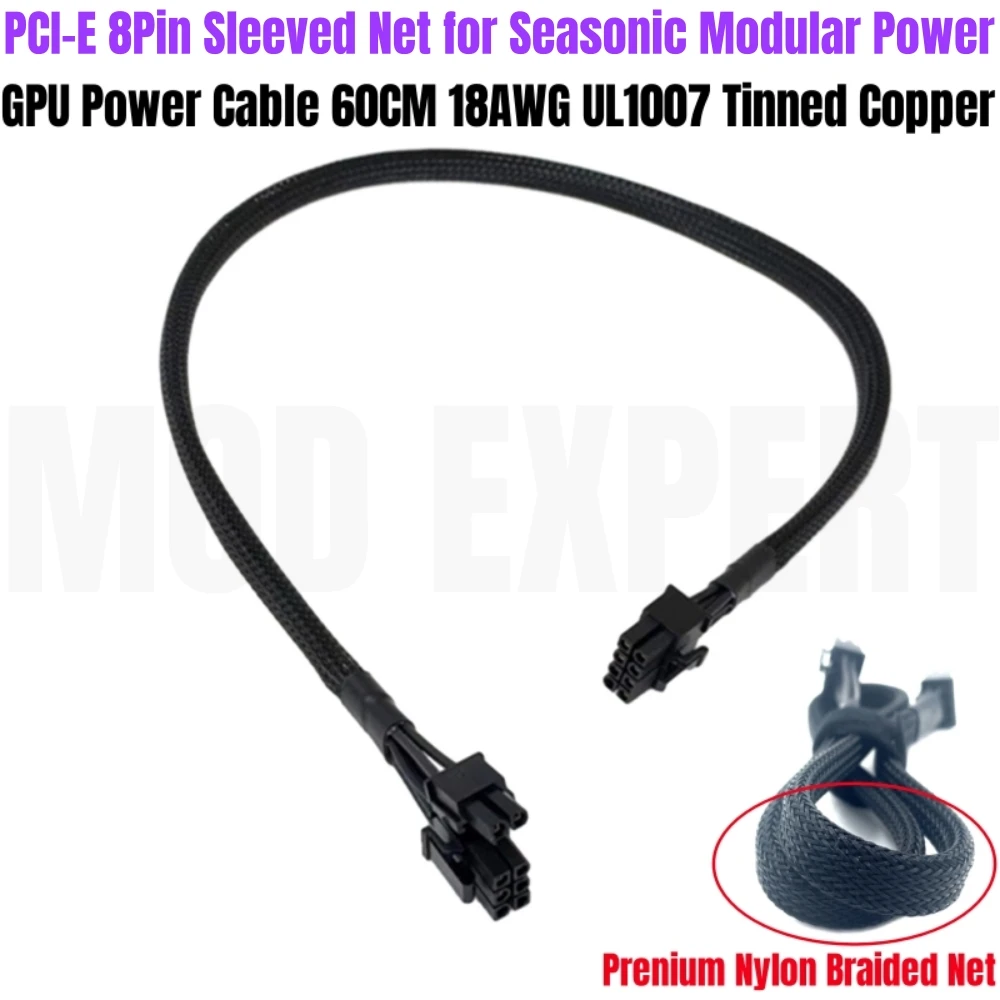 Cavo di alimentazione GPU PCIe 8 pin 6 2 pin per Seasonic FOCUS GM-850, GM-750, GM-650, GM-550, GM-500, GM-450 GOLD Unà di alimentazione modulare, 60 cm 7 Cavo di alimentazione GPU PCIe 8 pin 6 2 pin per Seasonic FOCUS GM-850, GM-750, GM-650, GM-550, GM-500, GM-450 GOLD Unà di alimentazione modulare, 60 cm 7