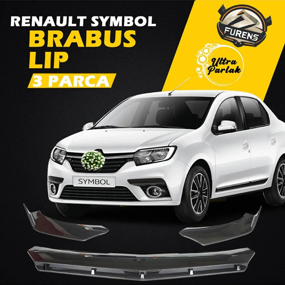 Per Renault Symbol Brabus Model Paraurti Anteriore Lip Body Kit Accessori Auto 3 Pcs Spoiler Diffusore Flap Sport Paraurti Parte Esterna