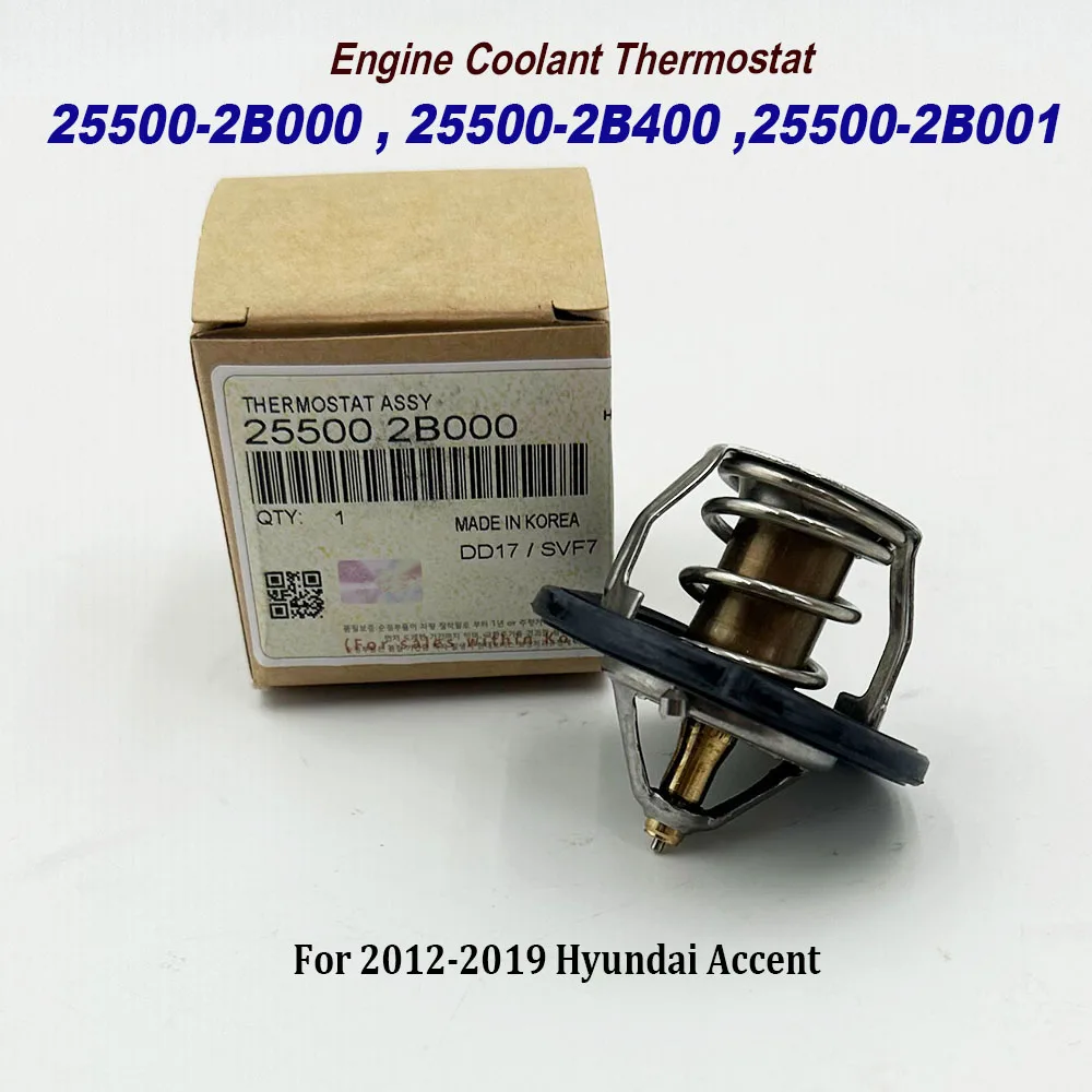 

25500-2B000 термостат охлаждающей жидкости двигателя 255002B000 255002B400 255002B001 для 2018-2020 H-yundai Kona K-ia Cerato Forte 25500-2B400