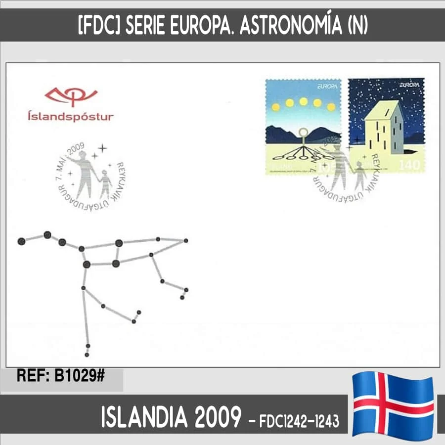 B1030 # Islanda 2009 [Fdc] Serie Europa: Astronomia (N)