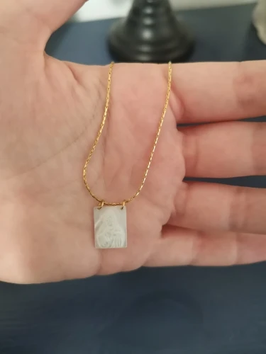 Escapulário Coração de Jesus e Nossa Senhora – Madrepérola photo review