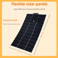 Panneau solaire flexible ultra-fin de 125 W, panneau photovoltaïque en silicium monocristallin pliable, installation étanche sur les toits de camping-cars et de yachts. 3