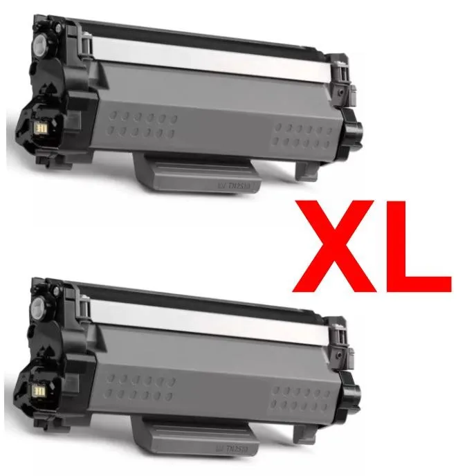 2 Toner Compatibile Per Brother Tn2510Xl Tn-2510 Xl Tn2510 Xl Cartuccia Toner Per Brother Dcp-L2610 / Dcp-L2627 / Dcp-L2660 / Dcp-L2665 / Hl-L2400 / H