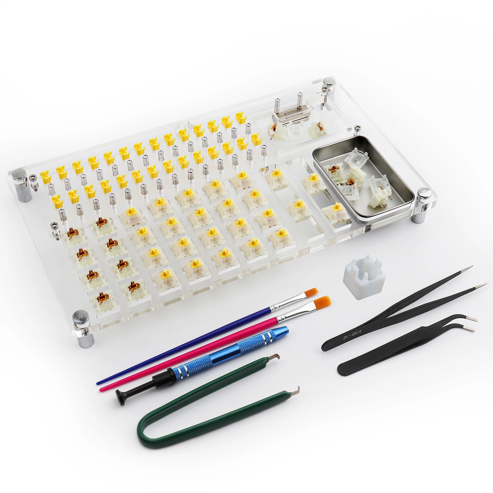 Interruptor Tester Lubrificação Station Pro Kit Personalizado Teclado Mecânico Gateron Cereja Outemu Kailh Switches Placa de Lubrificação