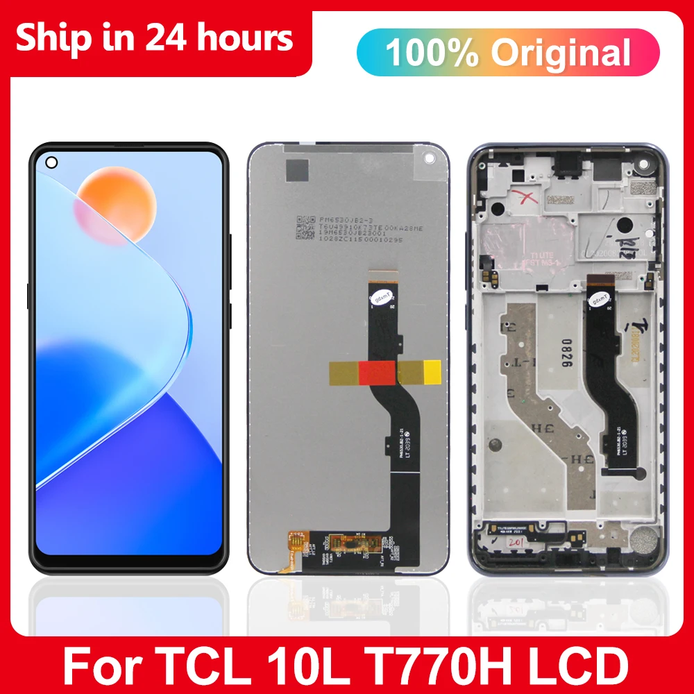 

6.53' Original Display For TCL10L LCD Display With Frame Touch Digitizer For TCL 10L T770H, T770B, 4187U Screen Replacement