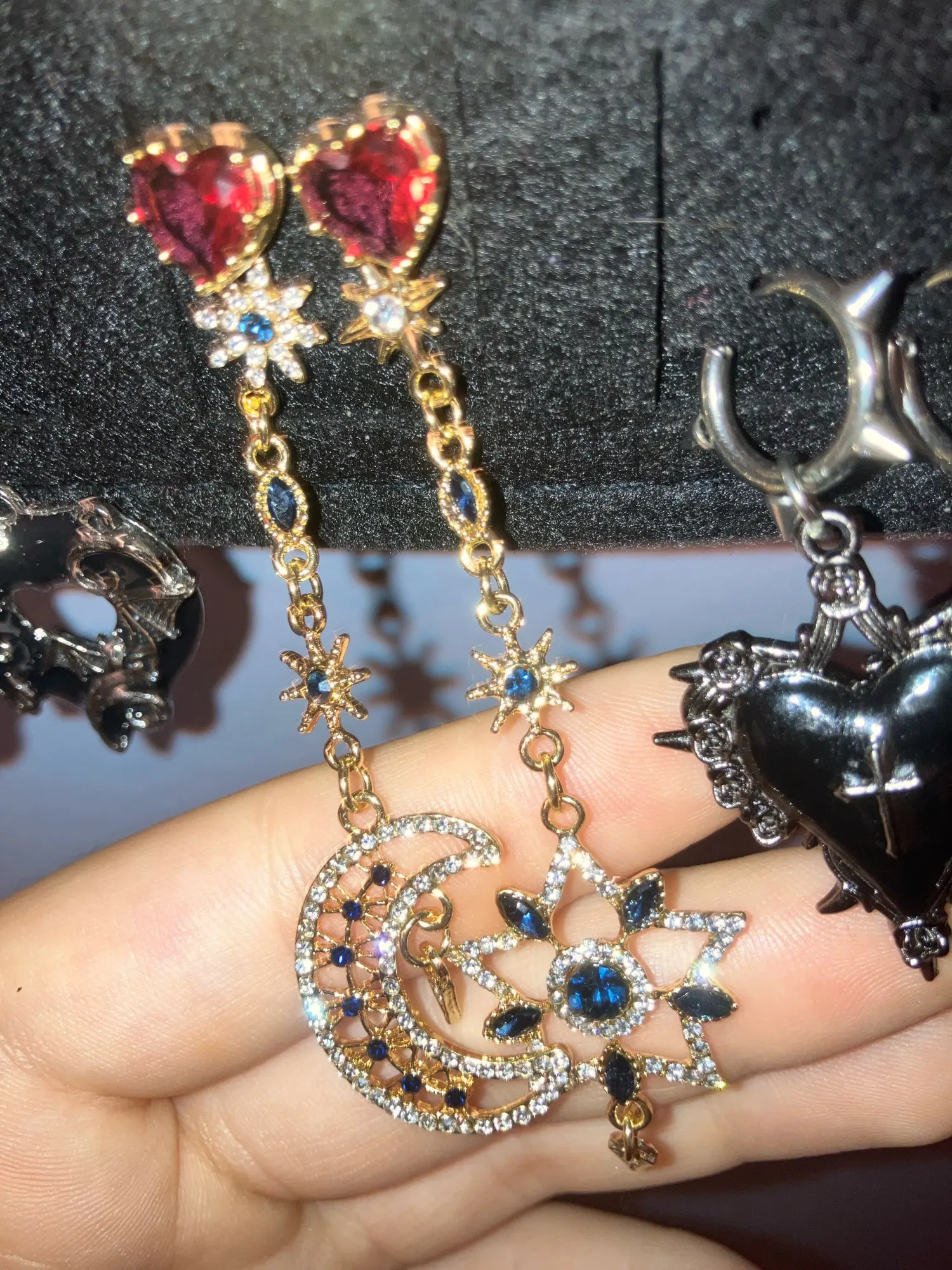 Star and Moon Earrings | Elegant Asymmetric Design photo review