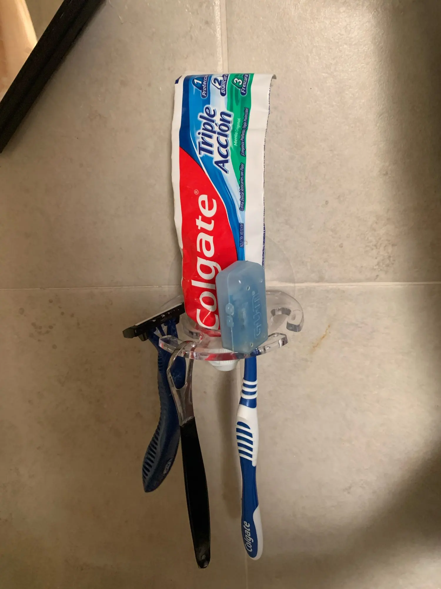 Toothbrush Hanger with Toothpaste Dispenser photo review
