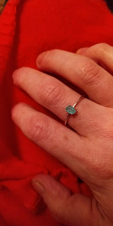 Silver tourmaline ring