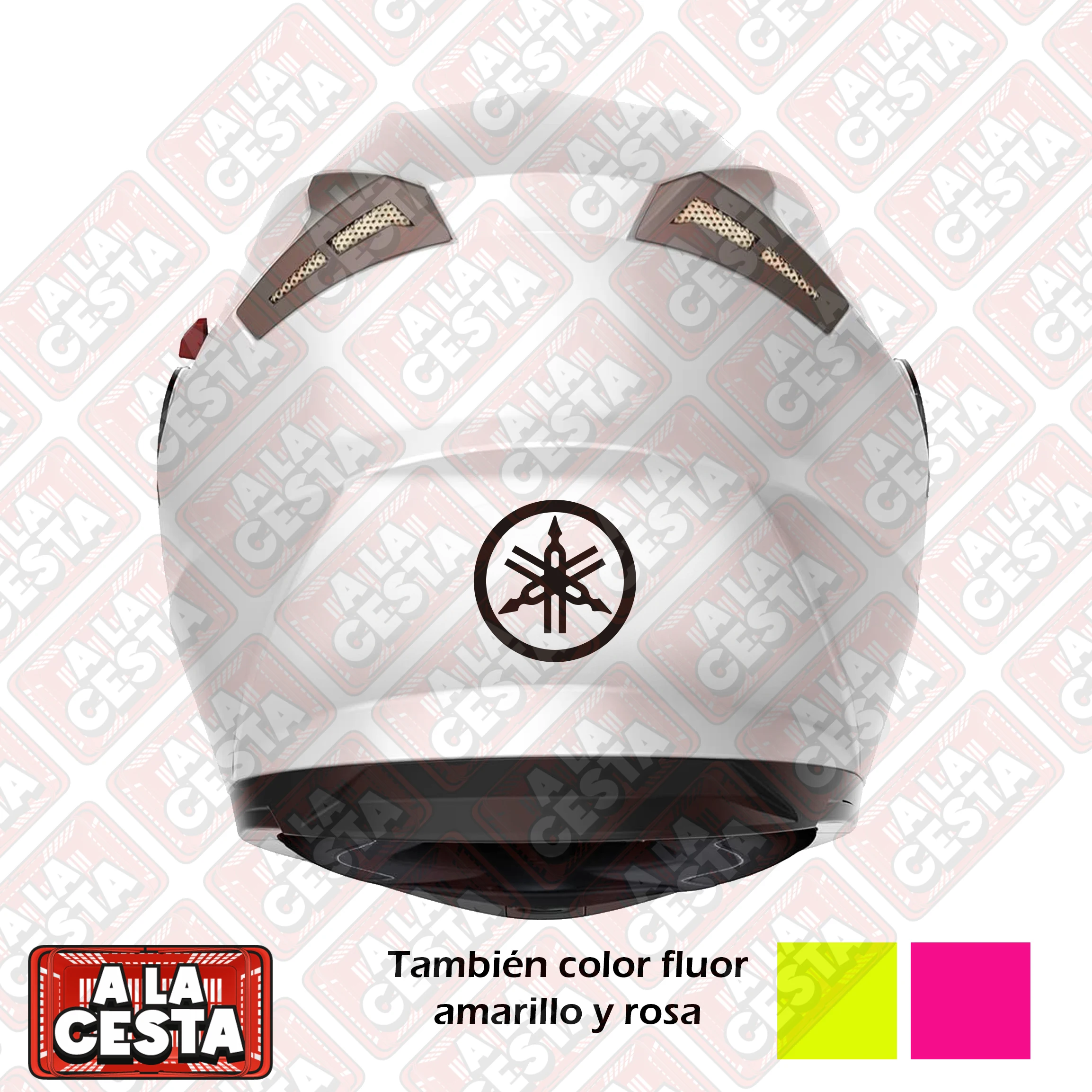 Confezione Set 2 Pezzi 2X1 Yamaha Fire Logo Adesivo Moto Adesivo Vinile Decorativo Personalizzato Per Moto Da Corsa Bici Casco Moto, Divertimento Orig