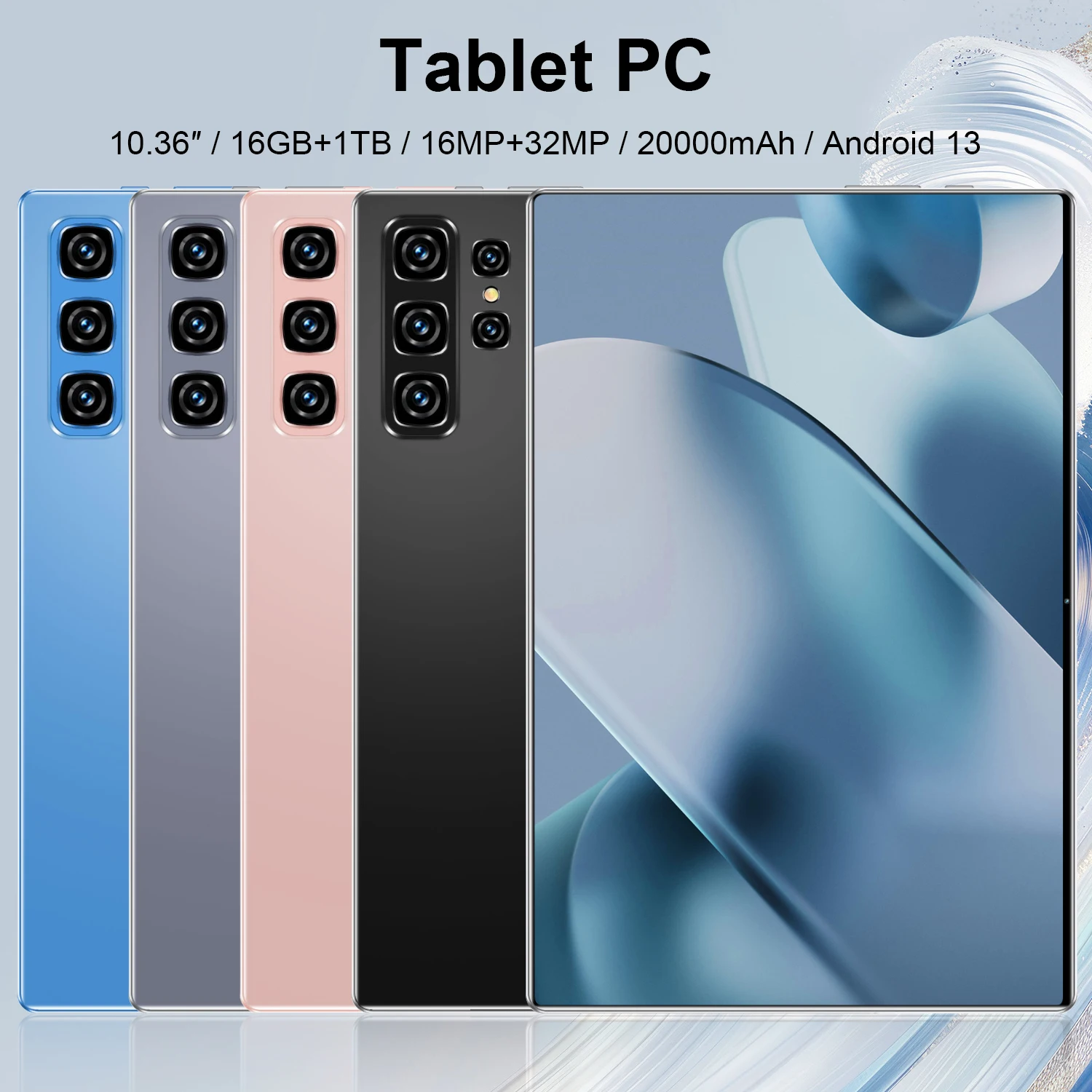 16GB+1TB 16MP+32MP  5G Global Version Pad 20000mAh  10.36 Inch Android 13  WPS+5G WiFi Bluetooth Dual SIM Phone Call Tablet