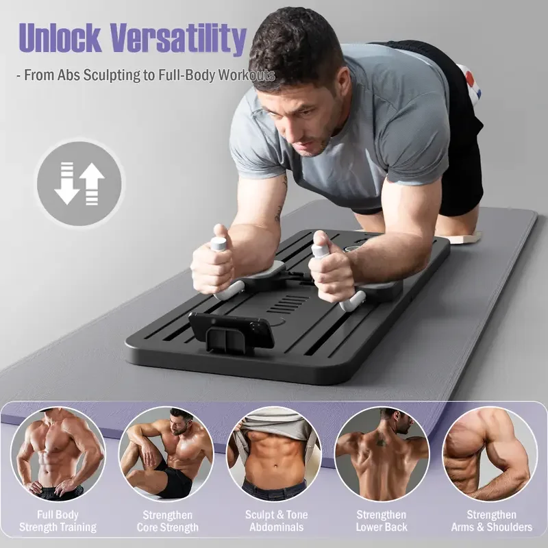 Multifunctional 4 In 1 Fitness Board Exercise Machine Abdominal Board Workout Push-Ups Stands Pilates Home Gym Equipment push up board abdominal fitness instrument abdominal workout aids