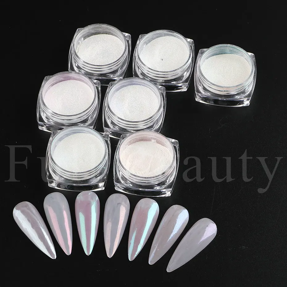 Mirror Pearl Shell Nail Powder Glimmer Moonlight White Chrome Pigment UV  Gel Polish Rubbing Dust Iridescent Decoration SW8016 - AliExpress