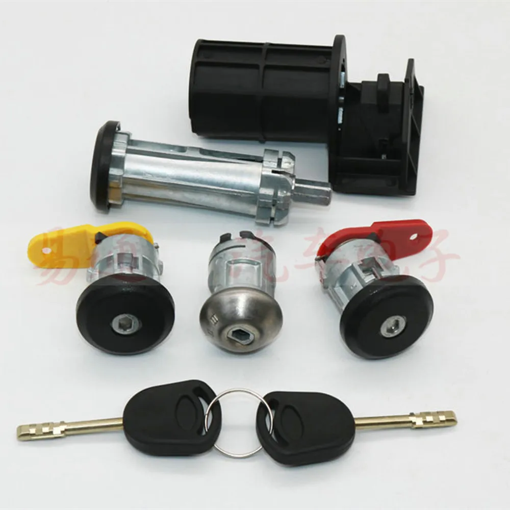 Complete Lock Set Ignition Switch Left Right Door Lock Trunk Full Car Cylinder For Ford KA FIESTA COURIER ESCORT