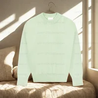 Pull à col rond avec surpiqûres inversées sur tout le vêtement, style unisexe 2