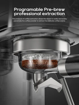 HiBREW 20Bar Semi Automatic Espresso Coffee Machine Temperature Adjustable Cold/Hot Super Slim Coffee Maker Cappuccino H10B 6