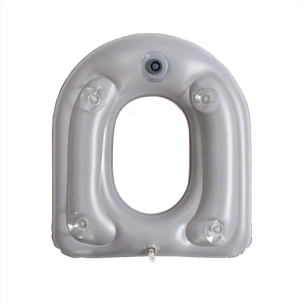 PVC 팽창식 시뮬레이션 변기 시트 모델, PVC 팽창식 변기 시트, 4 개의 강력한 흡입 컵, 팽창식 변기 시트