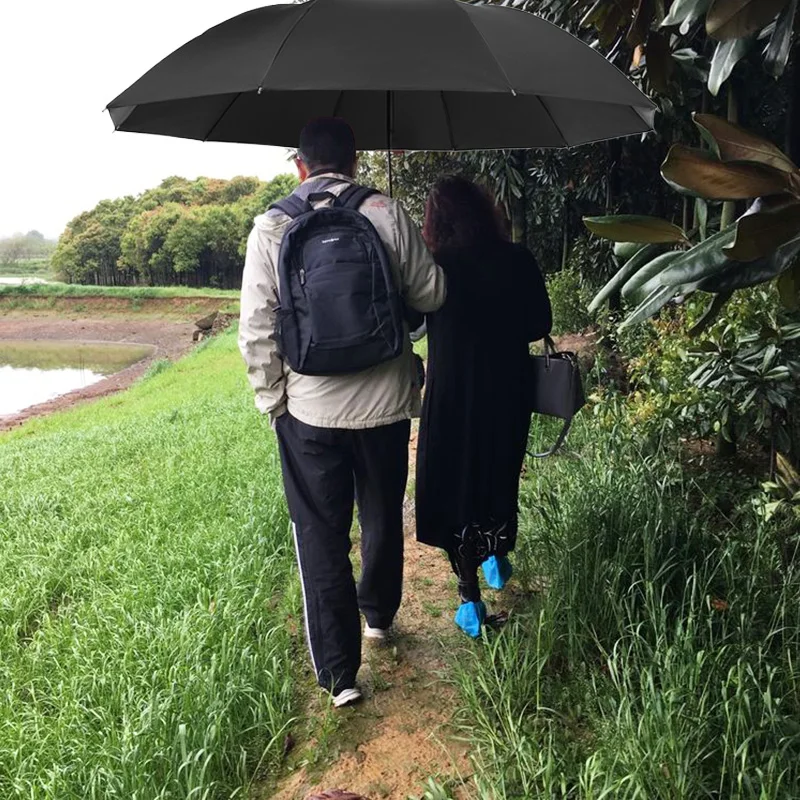 Large Windproof Folding Umbrella Women's Men's Luxury Sunshade Business Umbrella Parasol Gift 10Rib Men's Large Parasol