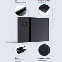 Panneau solaire flexible IP67 monocristallin 240W 19.6VDC, lot de 4 modules PV extérieurs 960W pour système de charge de balcon, camping-car et bateau 4