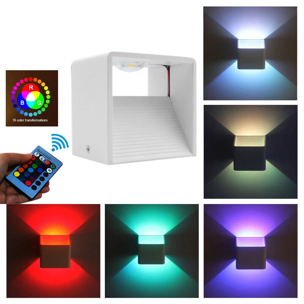 red night light Creative Night Light 16 Colors Simple Square Led Wall Light with Remote Control Atmosphere Light for Home Corridor Room Decor Night Lights Night Lights