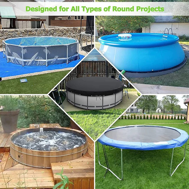 1 ชิ้นกันน้ําพับรอบสระว่ายน้ํา,กันน้ํา,กันฝุ่น,แมลง,สําหรับ Inground Pool Protectorฝุ่น 3