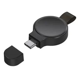 Portable Wireless Dock Station and Strap for Apple Watch - iWatch Band Accessories (Black)
