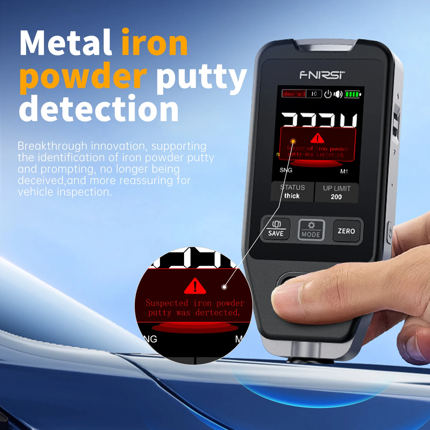 Paint Coating Meter Paint Thickness Gauge Thickness Gauge Wet Film Thickness Gauge FNIRSI CTG-20 Coating Thickness Gauge 0-1400um Car Paint Film Thickness Tester Fe nFe Fe+Zn Electroplate Metal Putty Powder