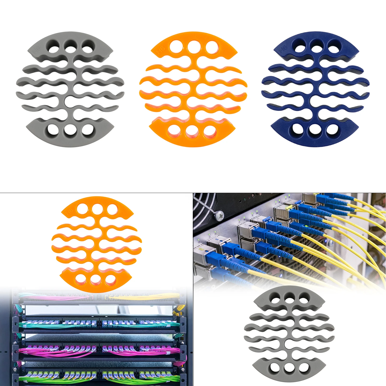 Network Cable Organizer Tool Kit - Cable Comb For Cat5 Cat6 Wires With Hook & Loop Fasteners