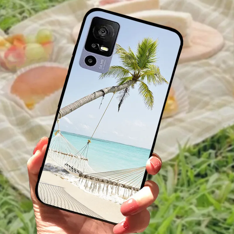 Sleek Black Shockproof Soft TPU Phone Case - Elegant Fashionable Protection