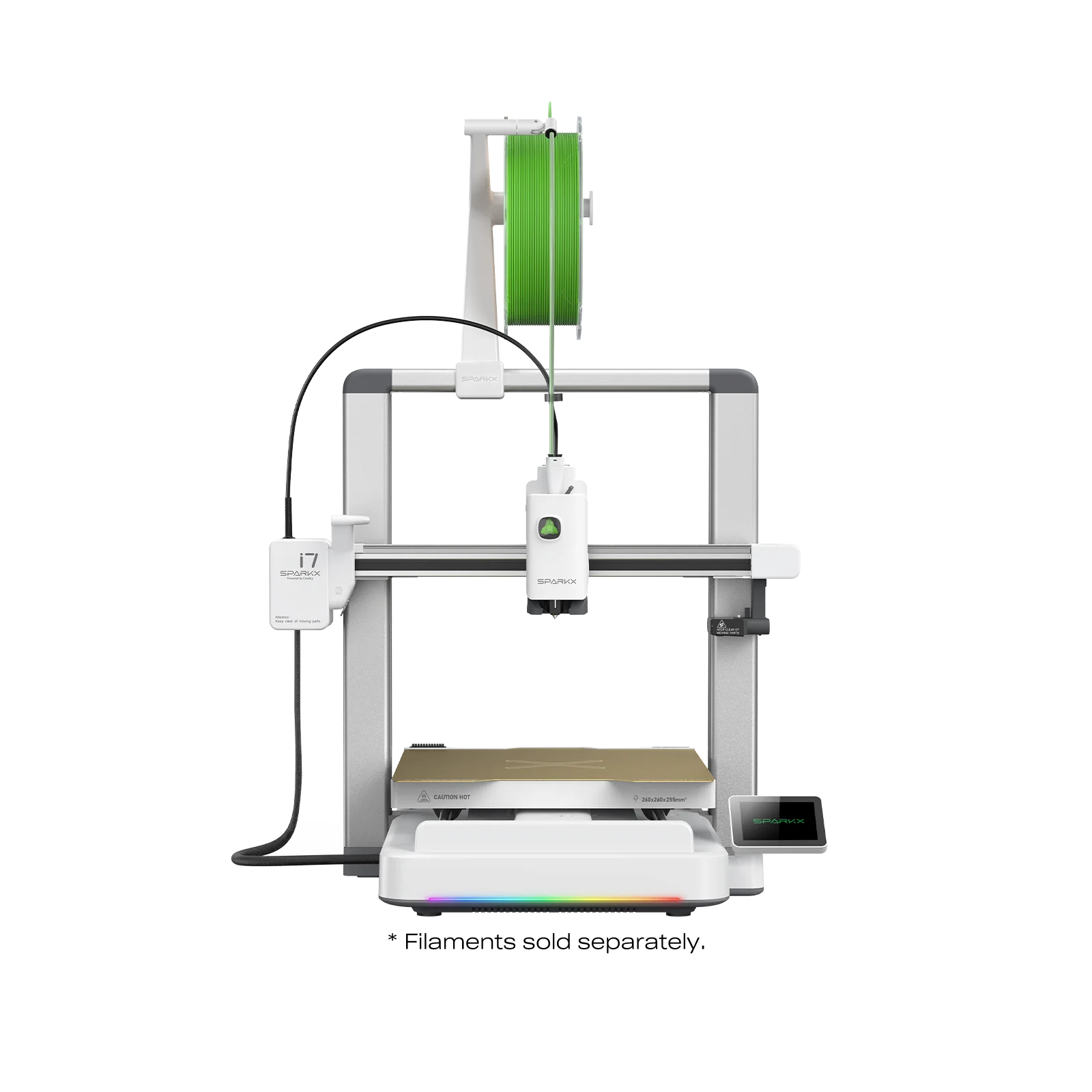 Impressora 3D Creality SPARKX i7 Color Combo CFS Lite com Caixa de Materiais Multicoloridos, AI Photo-to-3D, Velocidade de Impressão de 500mm/s, Tamanho de Impressão 260×260×255mm