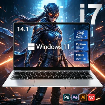14.1" Laptop Computer Intel Core i7 9850H Laptop Gaming Windows 11 12GB RAM 1TB 2TB SSD Laptops Portable Notebook PC Office Study