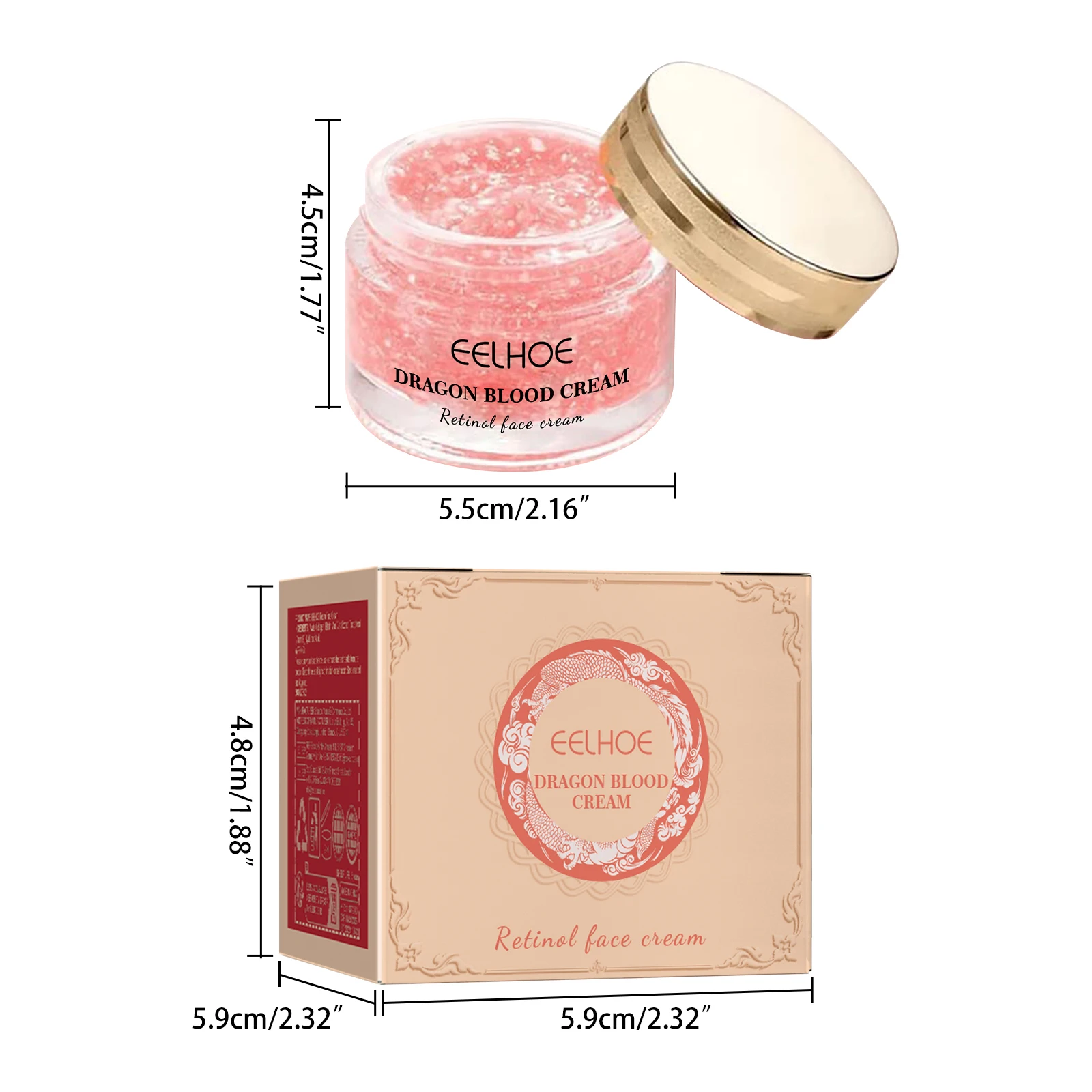 EELHOE Retinol Face Cream Deeply Nourishing Fade Fine Lines Brightening Skin Tone Smoothing Reduce Dryness Softening Face Cream