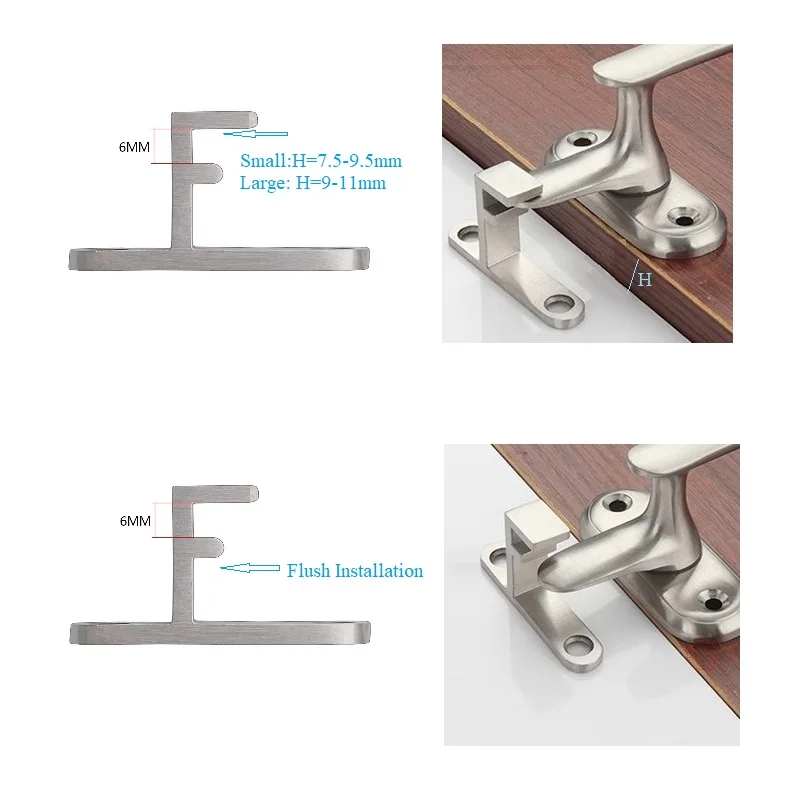 1Piece Stainless Steel Door Window Latch Lock With Thumb Turning Handle