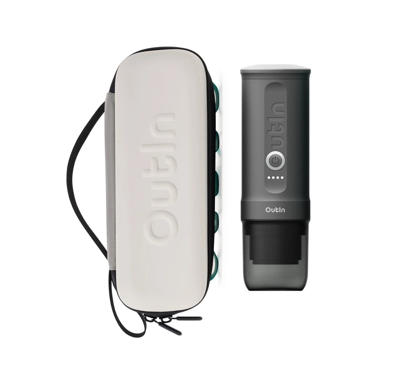 Kit OutIn Nano Machine à Expresso Électrique Portable + Étui EVA - Blanc Perle - Camping, Voyage 1