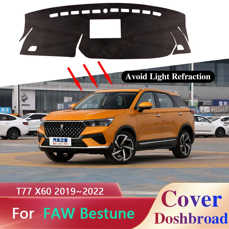 

Коврик для приборной панели, коврик для приборной панели, коврик для приборной панели FAW Bestune T77 X60 2019 ~ 2022, Солнцезащитный ковер, устойчивый к грязи, Солнцезащитный автомобильный стикер, аксессуары 2020 2021
