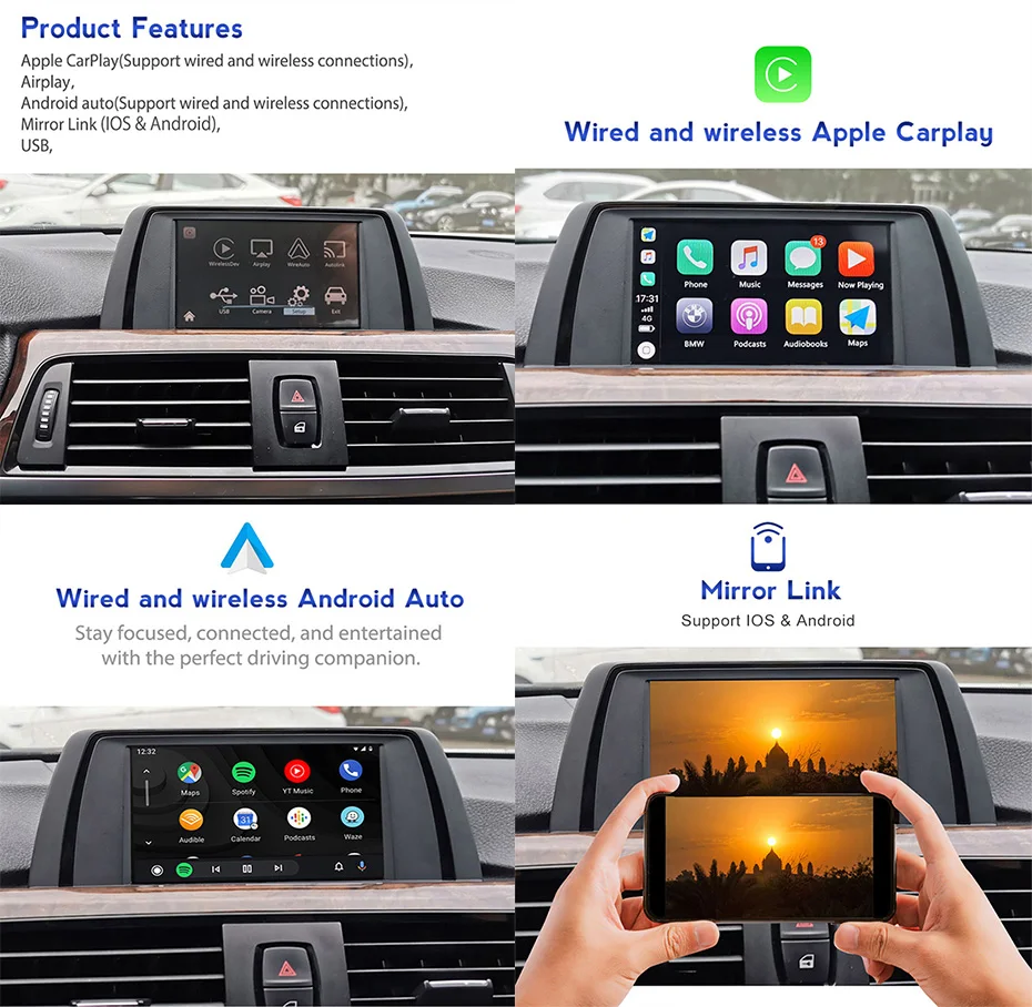 NaviFly OEM ȭ ׷̵  ī÷, ȵ̵ ڵ ̷ ũ, BMW 5 ø F10 F11 520i 528i 530i 535i 2012-2017