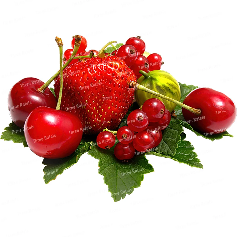 Description Picture 5 of itemThree Ratels CO23 Bright strawberry cartoon fruit sticker kitchen refrigerator decorative toilet decal