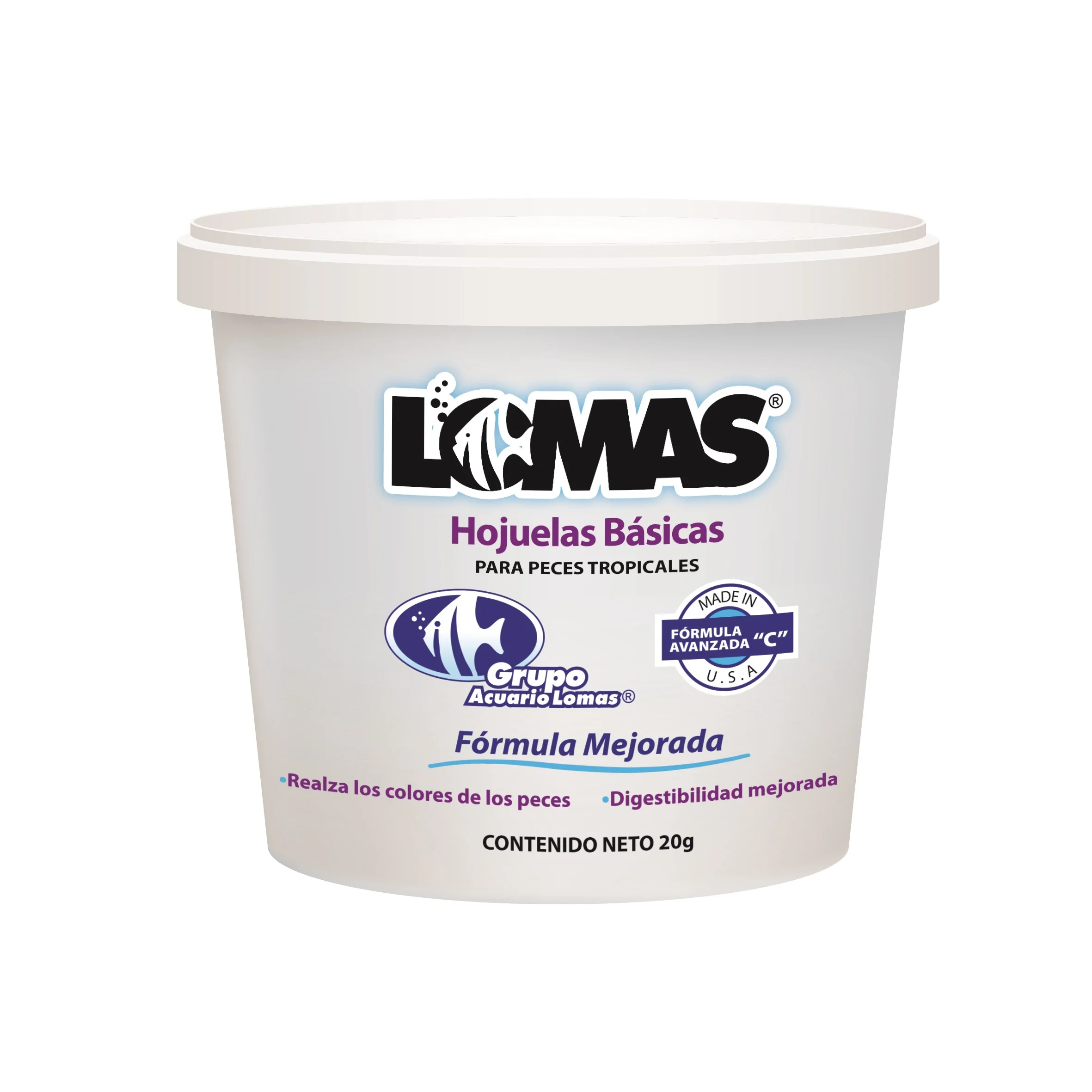 Lomas. Hojuelas para Peces, Alimento para Peces 20gr