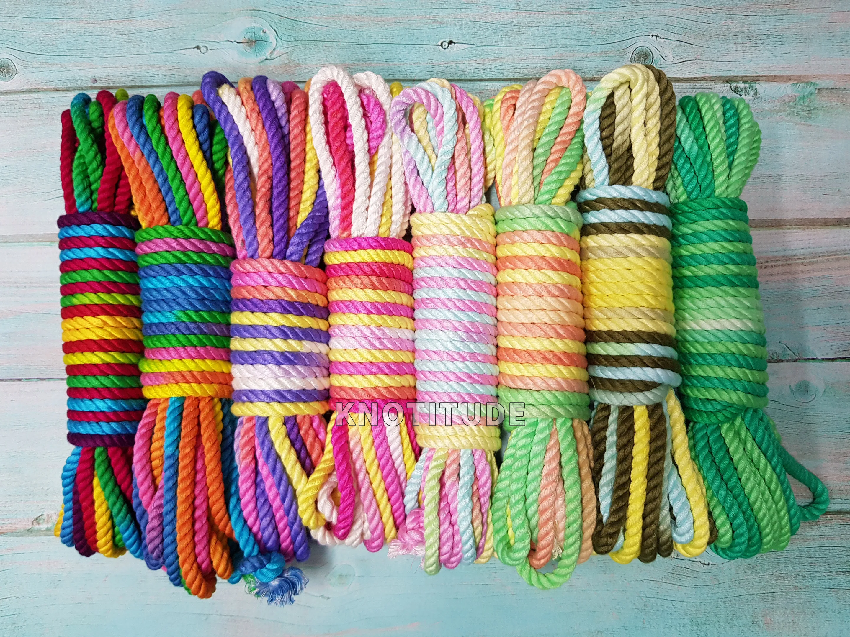 Multi Colored BAMBOO ROPE  6mm x 8M  diy Bondage Rope 4