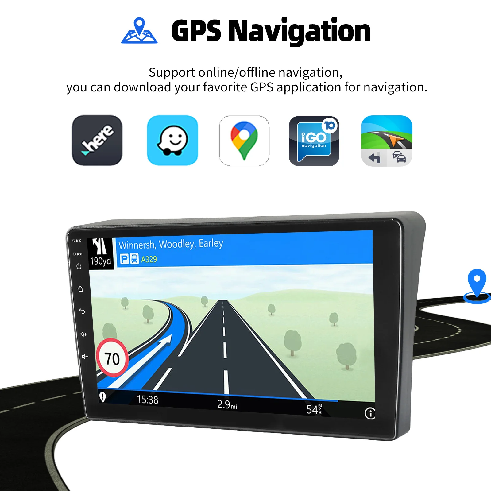 Autoradio ESSGOO Android 15 9 Zoll 2+32G/4+64G für Nissan Navara D40 2006-2012 Drahtloses CarPlay Android Auto GPS Navigation Bluetooth RDS FM WiFi Lenkradsteuerung Mirror Link IPS Touchscreen Head-Unit – Detail 9