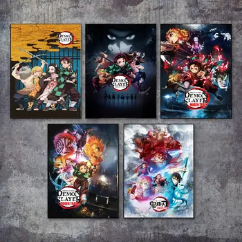 Anime Demon Slayer Classic Canvas Painting Pritns Anime Poster Character Posters HD Wall Art Picture Modern Home Kids Room Decor 1