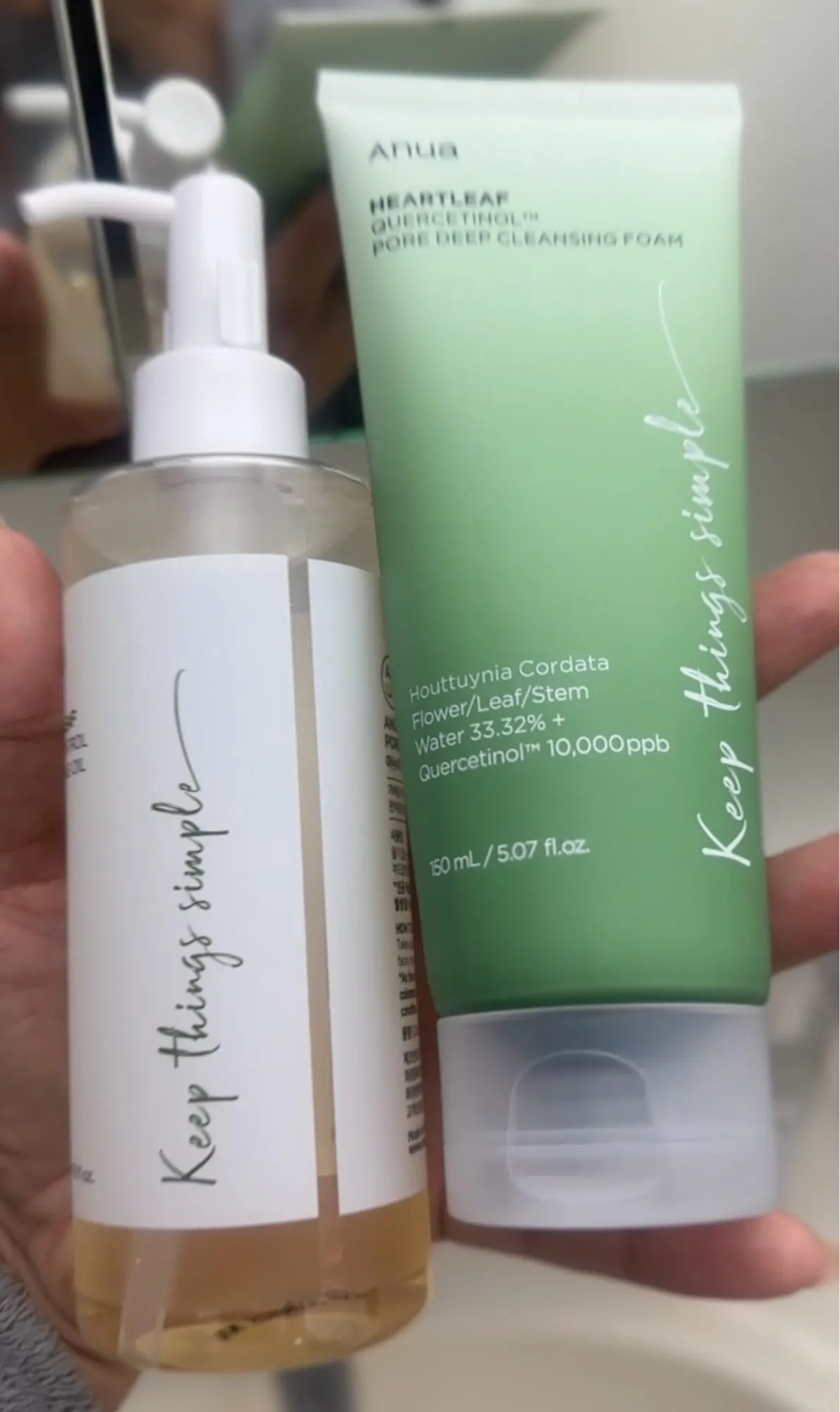 Korean ANUA Heartleaf Set 77 Soothing Acne Toner,Daily Lotion,Deep Cleansing Foam and Facial Cleansing Oil Skincare Products Set photo review